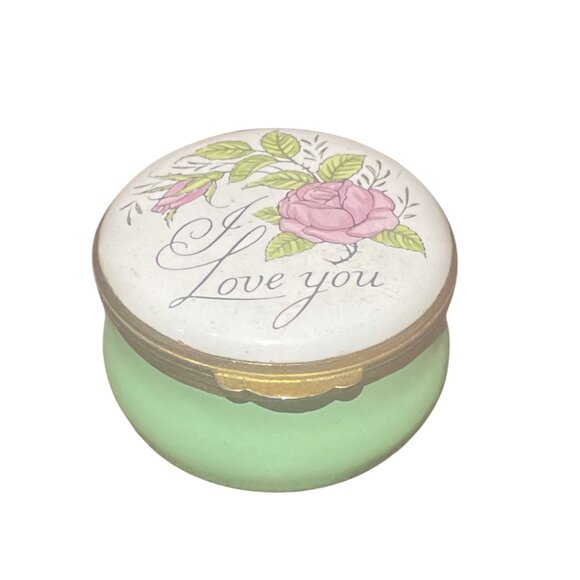 Love You Crummles & Co. Trinket Box With Floral Design - Picture 1 of 4
